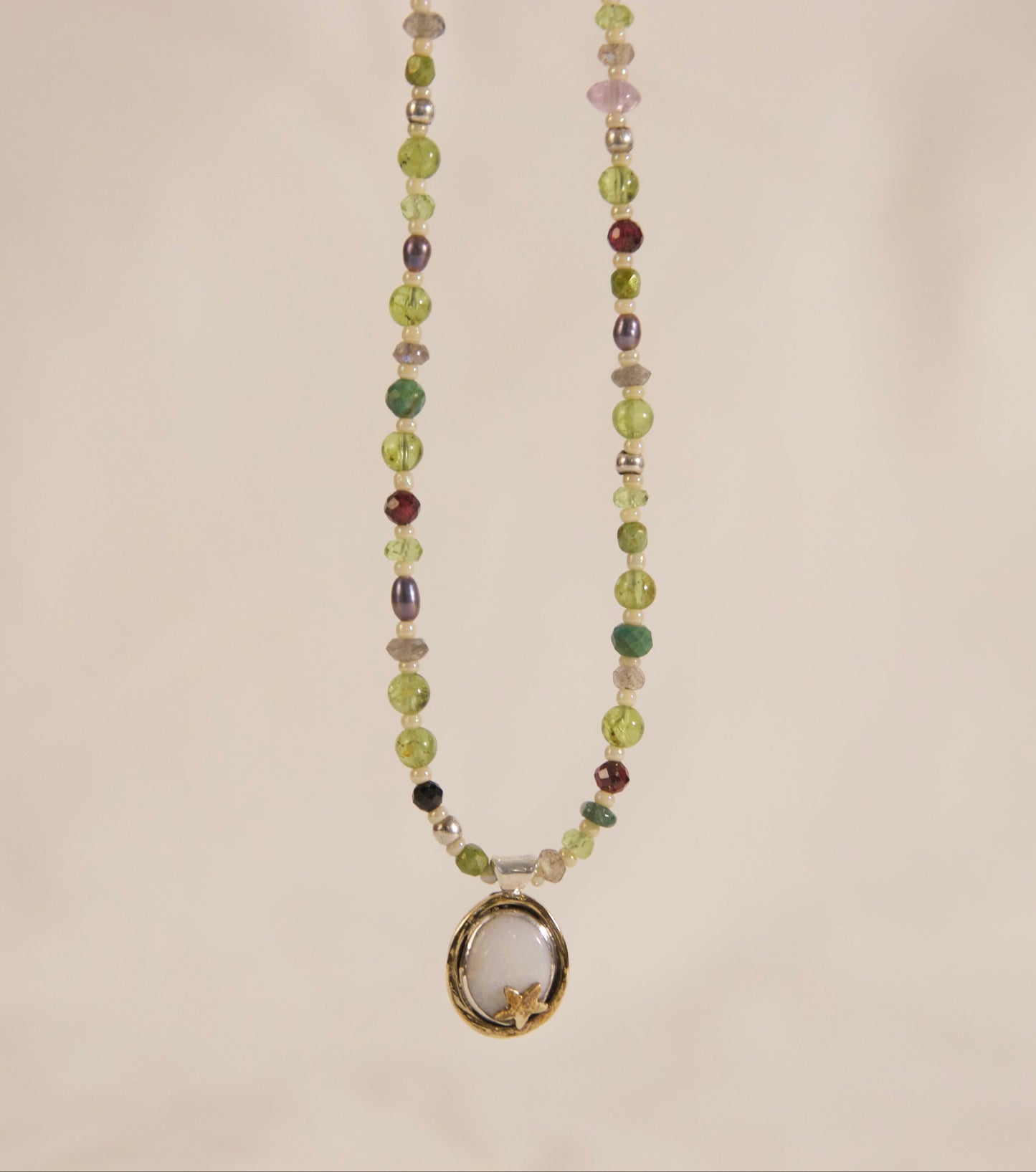 Gemstone beaded necklace