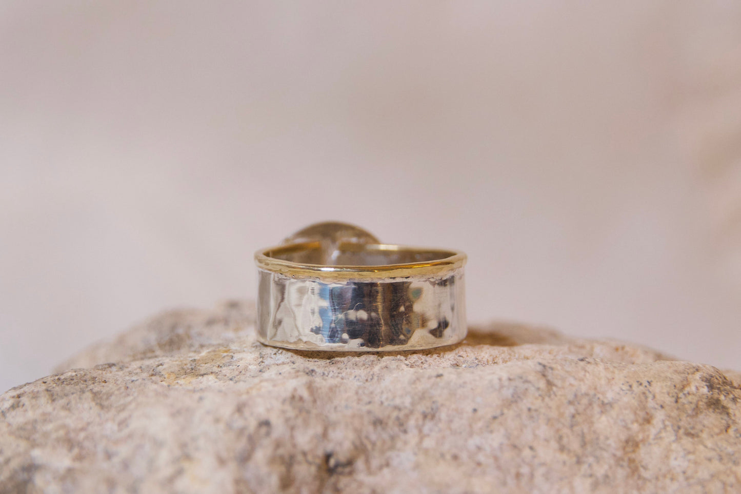 Sterling silver textured ring