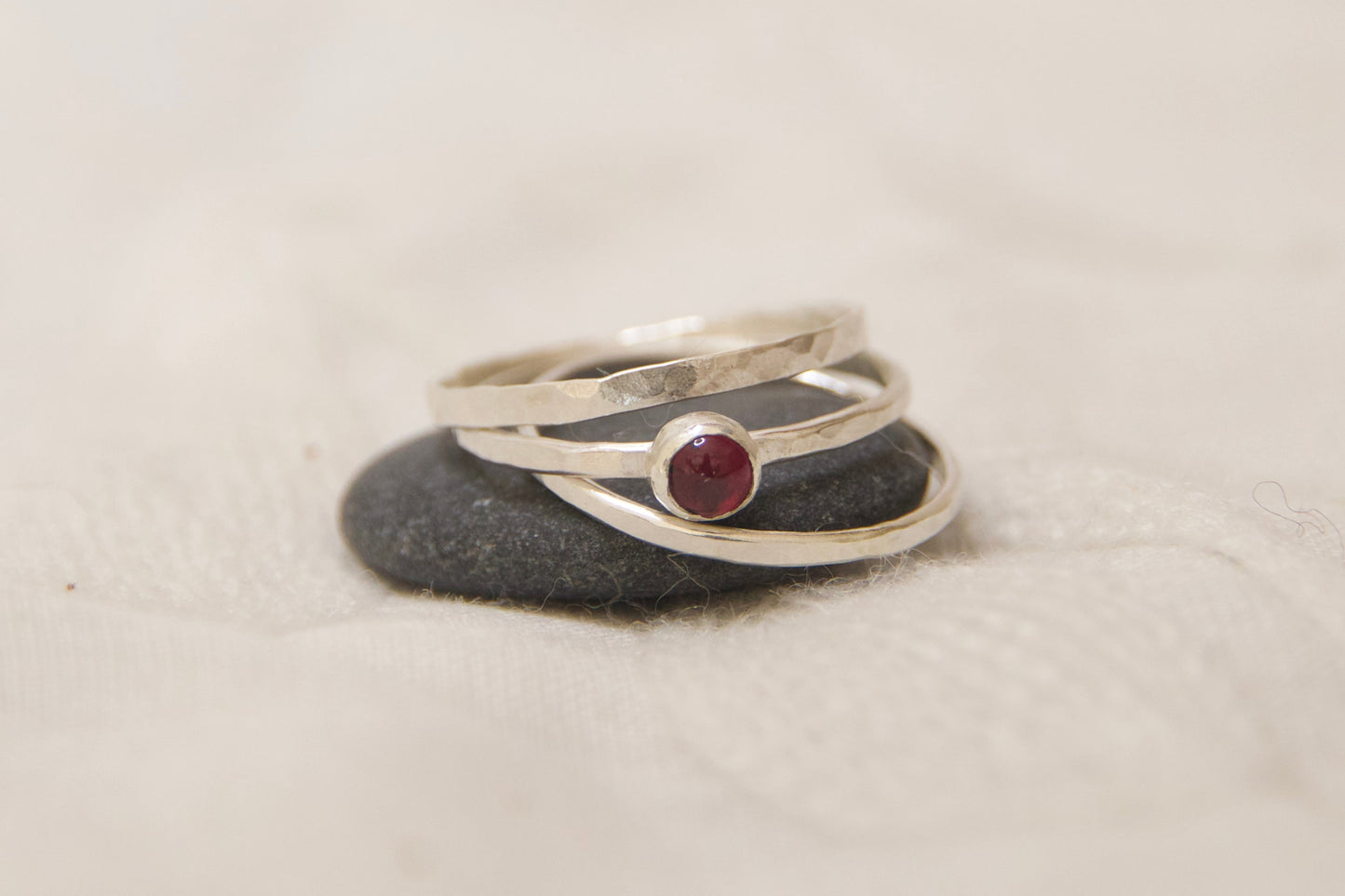 Sterling silver stacking rings