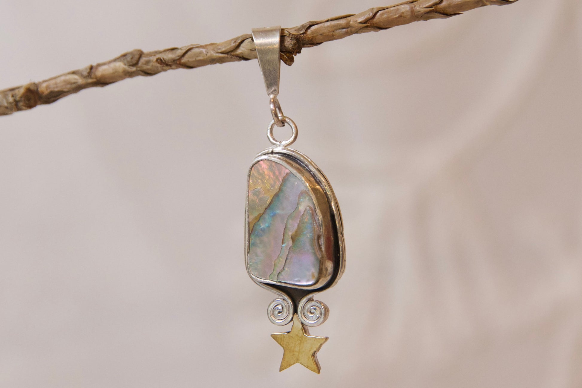 One of a kind whimsical pendant 