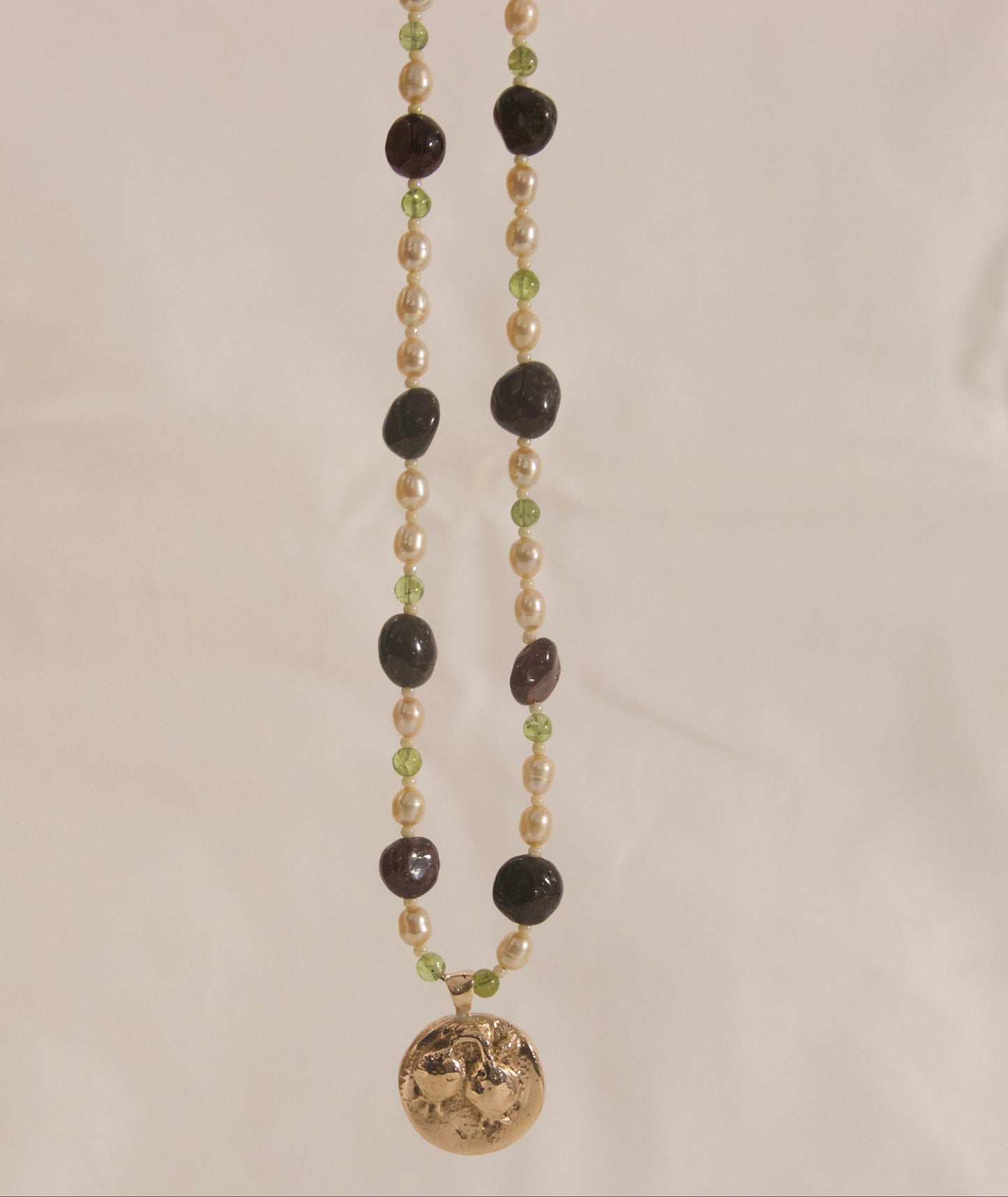 One of a kind hand crafted gemstone necklace 