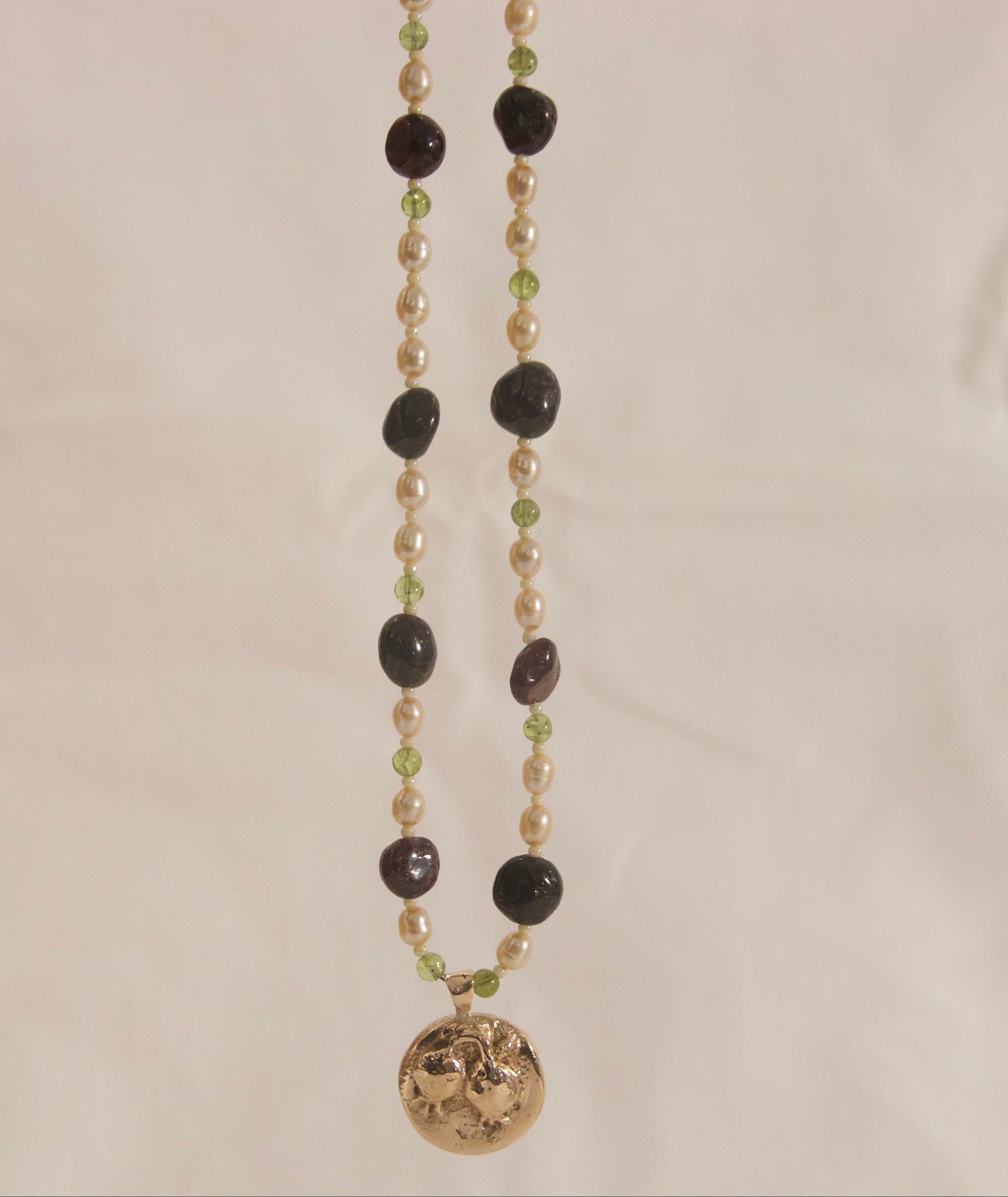 One of a kind hand crafted gemstone necklace 