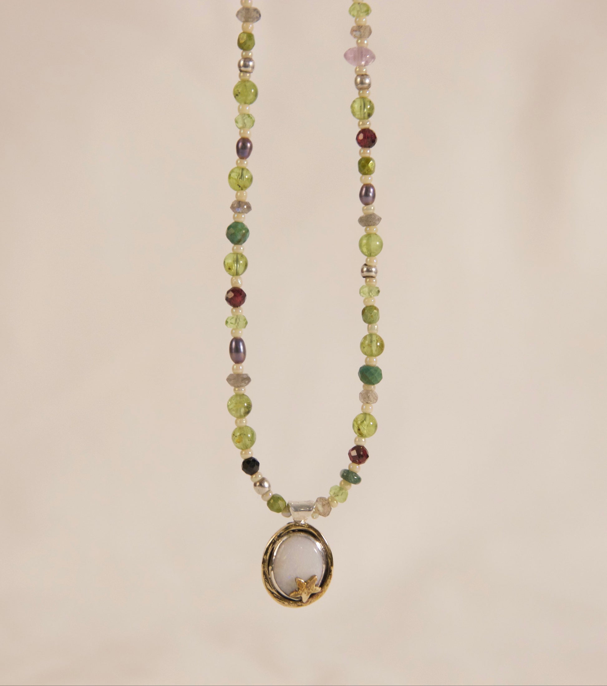 Gemstone beaded necklace