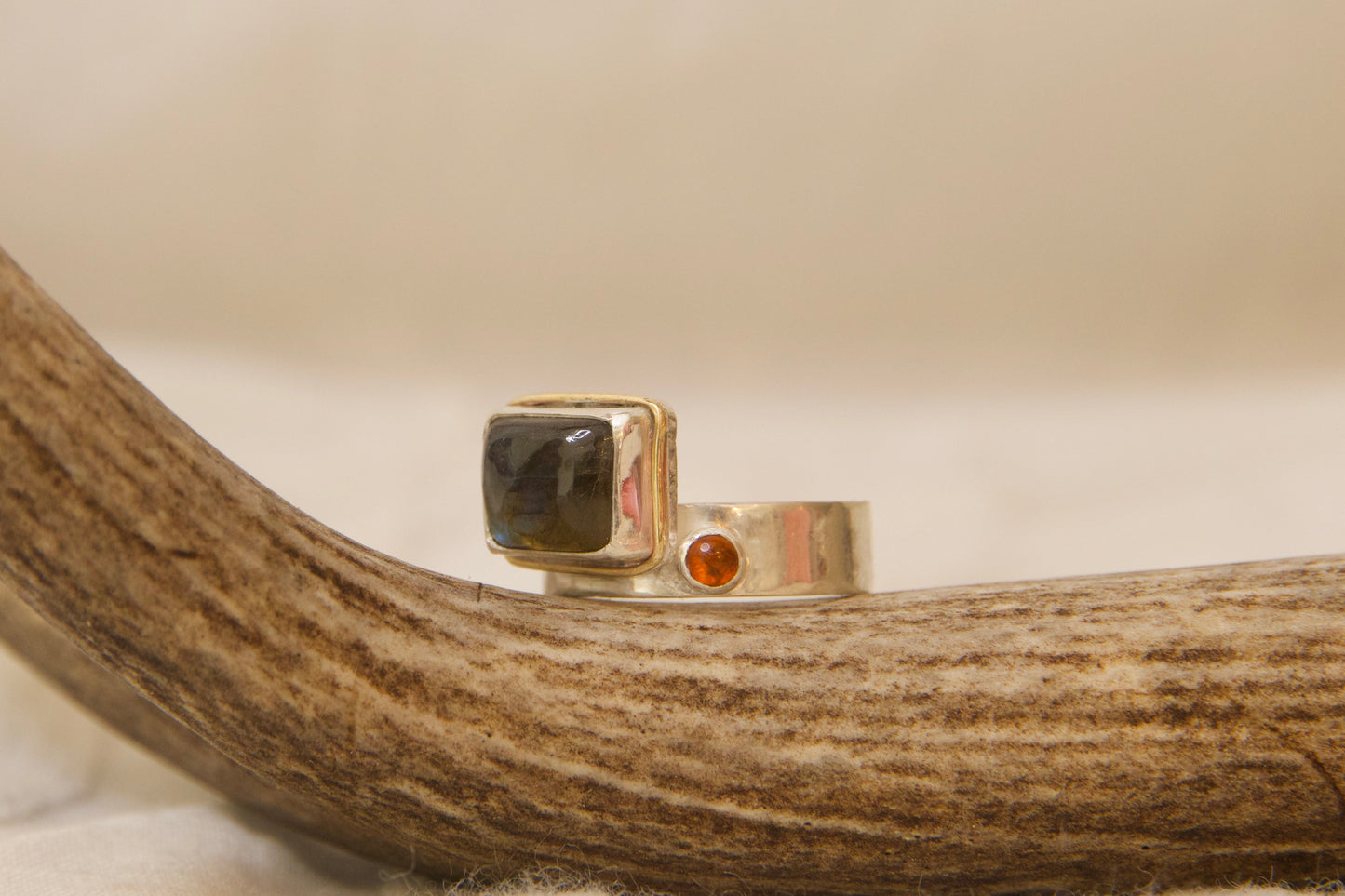 Amber earth ring