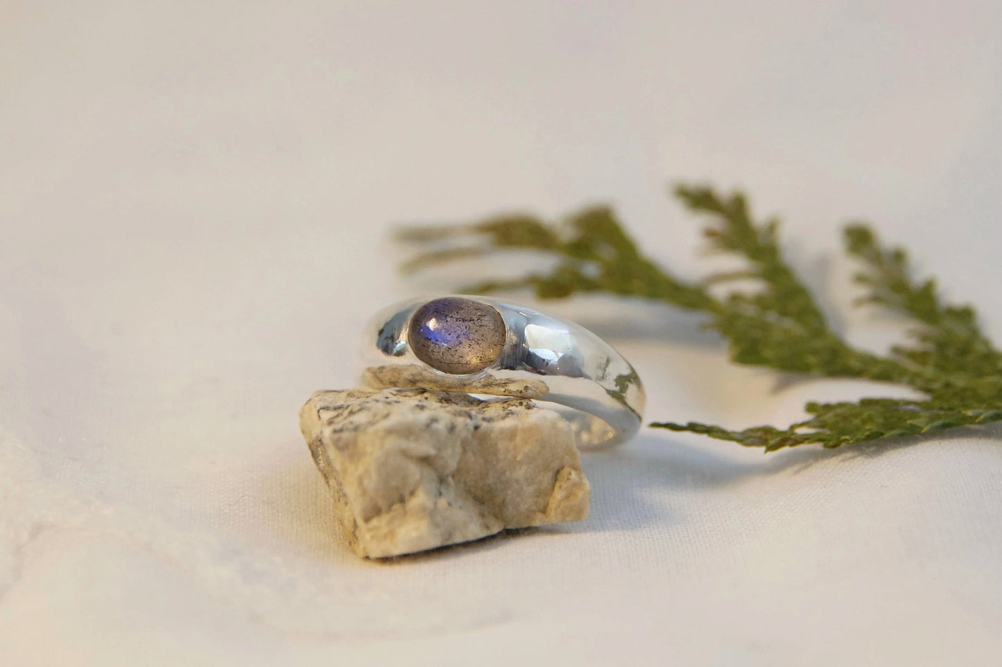 Labradorite stone set in sterling 
