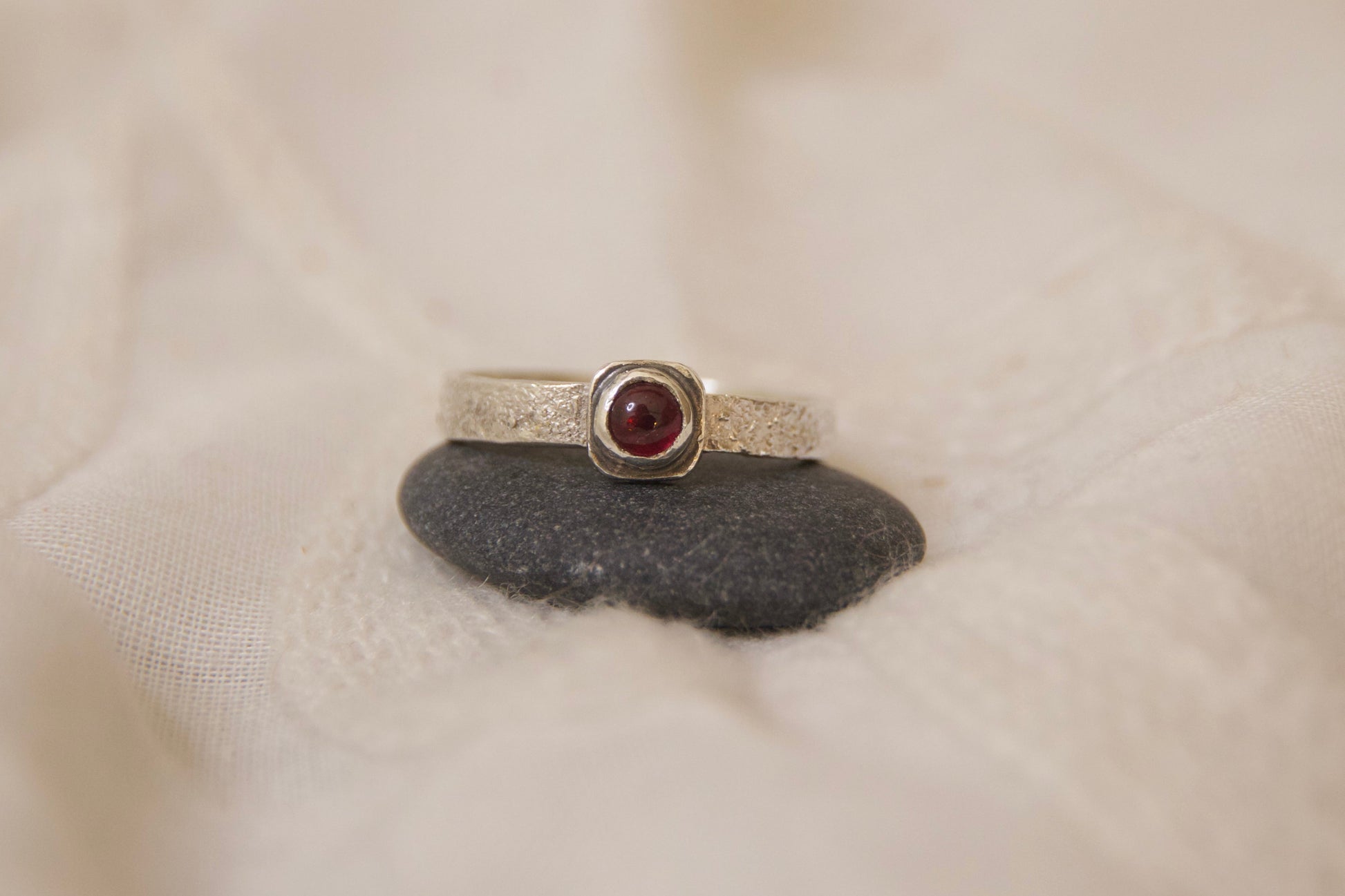 Natural jewelry unique handmade sterling silver ring