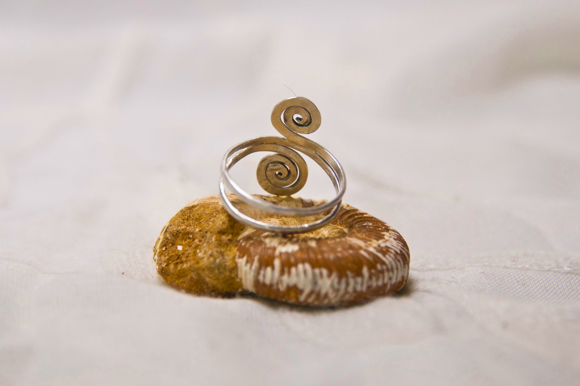 Whimsical handmade sterling silver ring