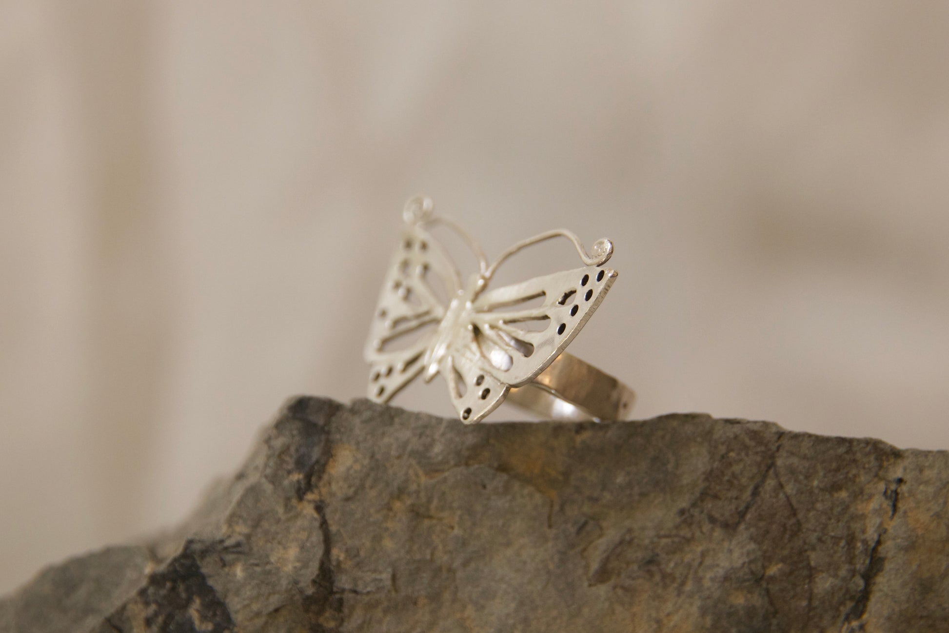 One of a kind statement art ring made of sterling silver artfully handmade ring