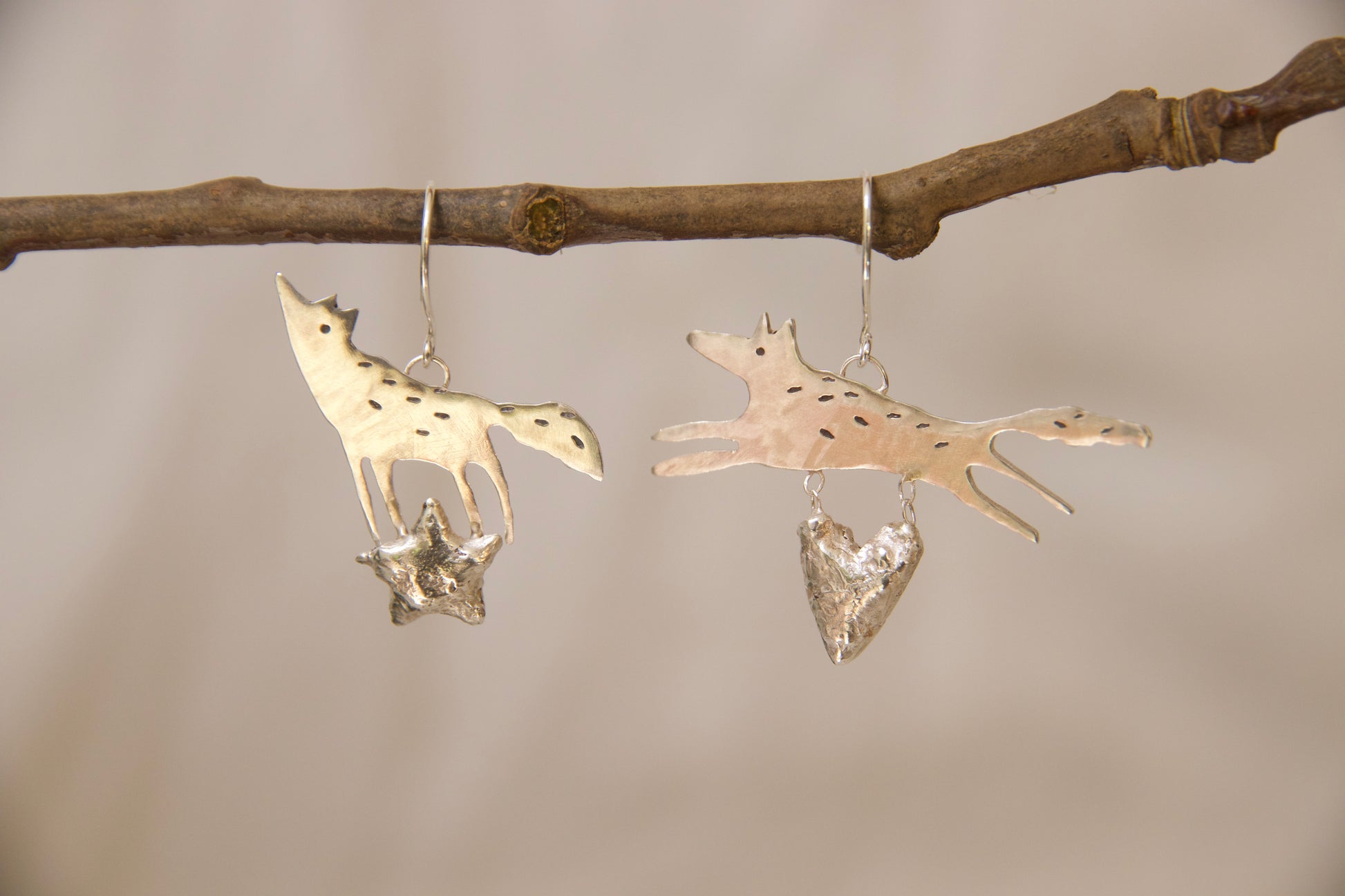 Dangly earrings handmade