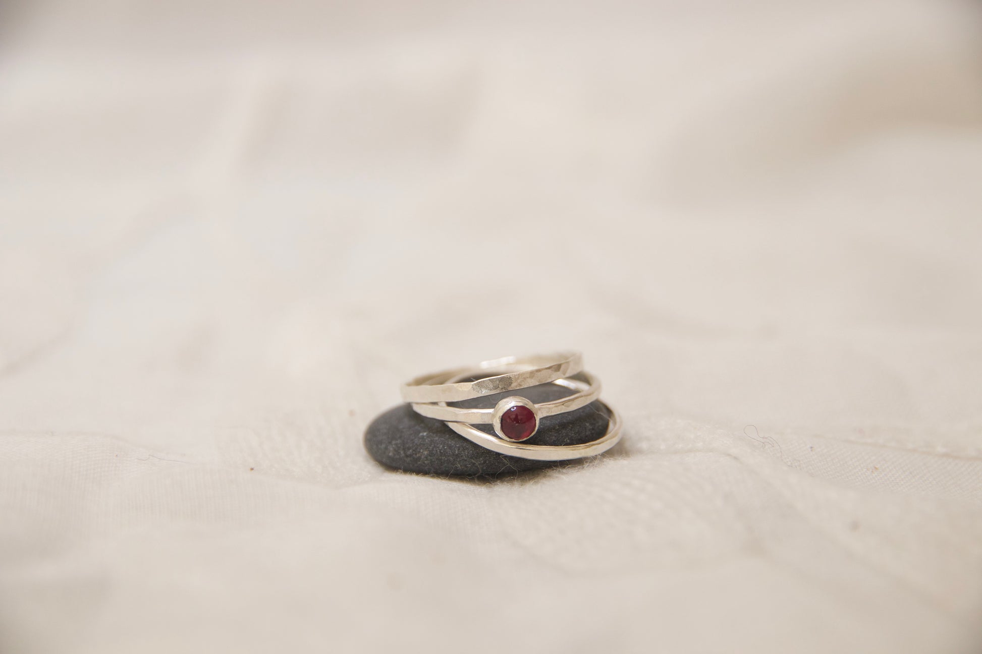 Sterling silver stacking rings 