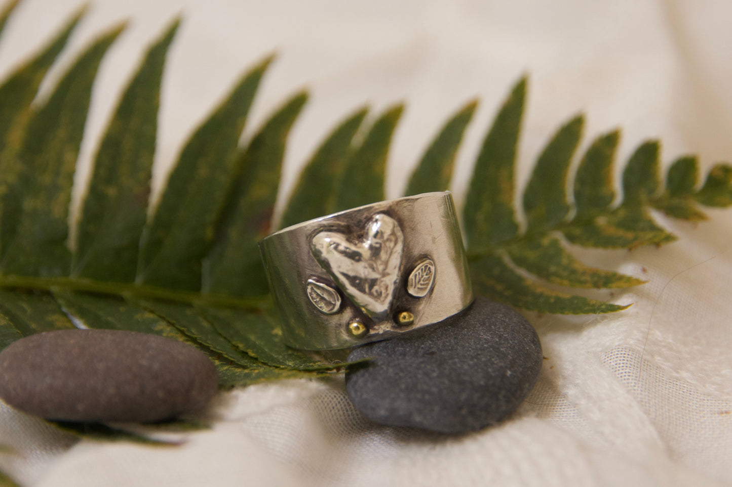 Sterling silver handmade heart ring symbolizing friendship and love 