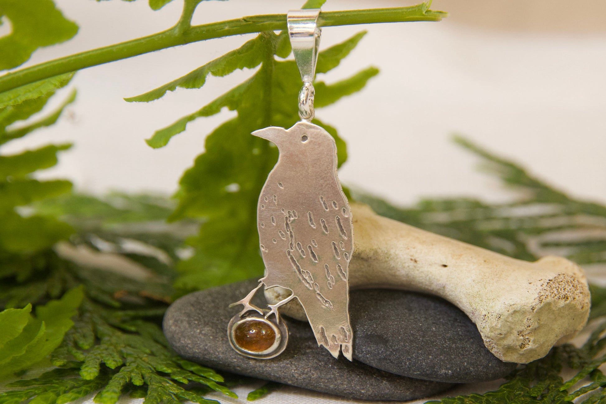 Sterling silver tourmaline pendant