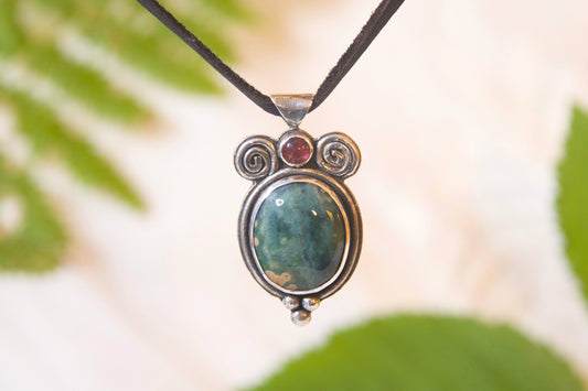 magical ocean jasper pendant