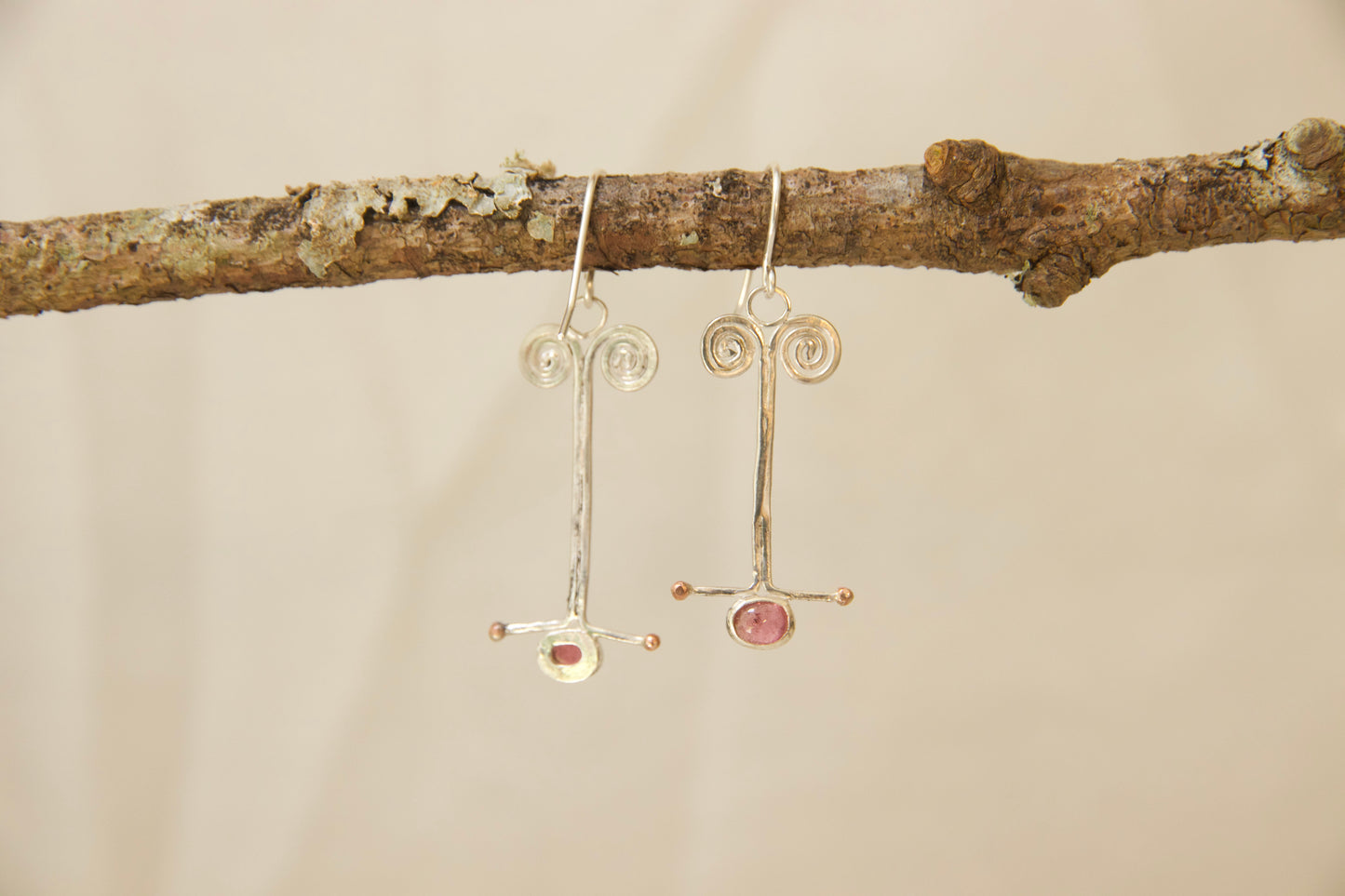 Artisan made sterling silver earrings